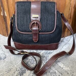 Vintage Carryland Crossbody Shoulder Strap Purse Navy Organization D